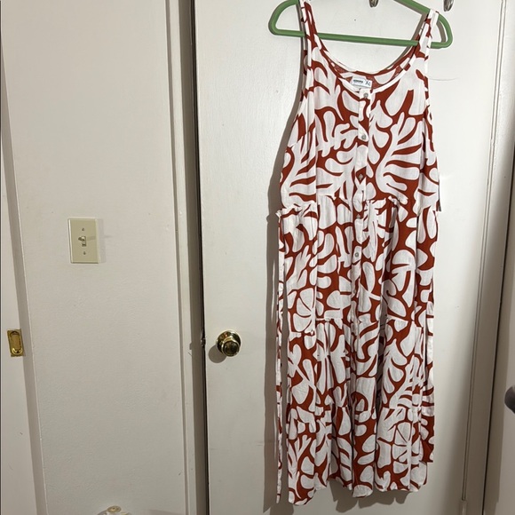 Sonoma Dresses & Skirts - Sonoma White and Brown Sleeveless Maxi Sundress